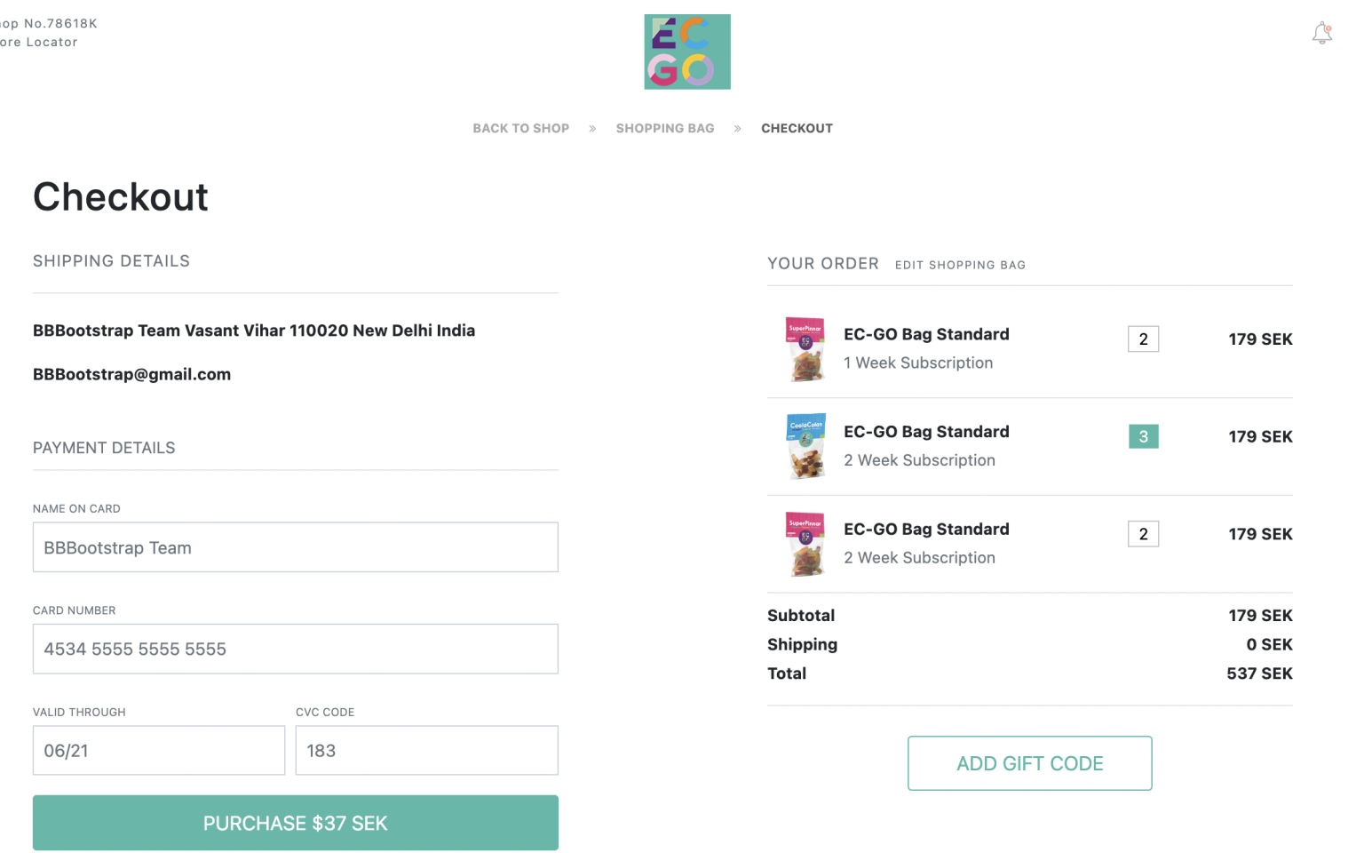 15+ Shopping Cart Template HTML and CSS(Free Code + Demo)