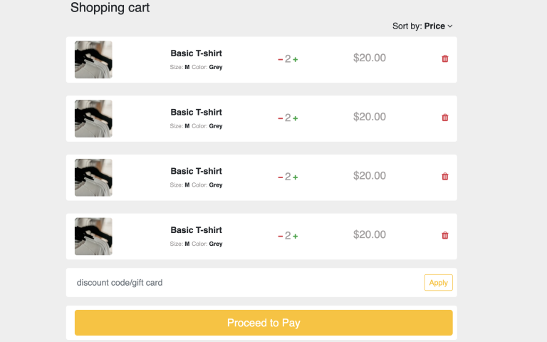 15+ Shopping Cart Template HTML and CSS(Free Code + Demo)