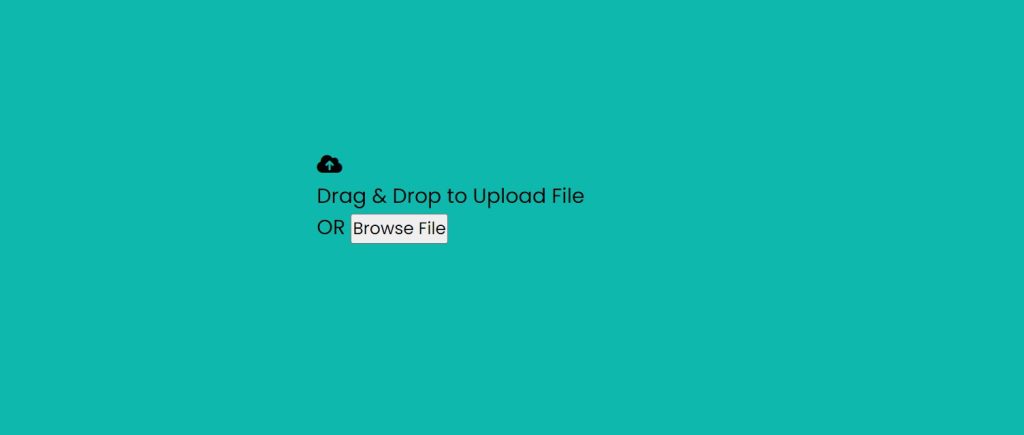 Drag and Drop File Upload Using HTML & JavaScript