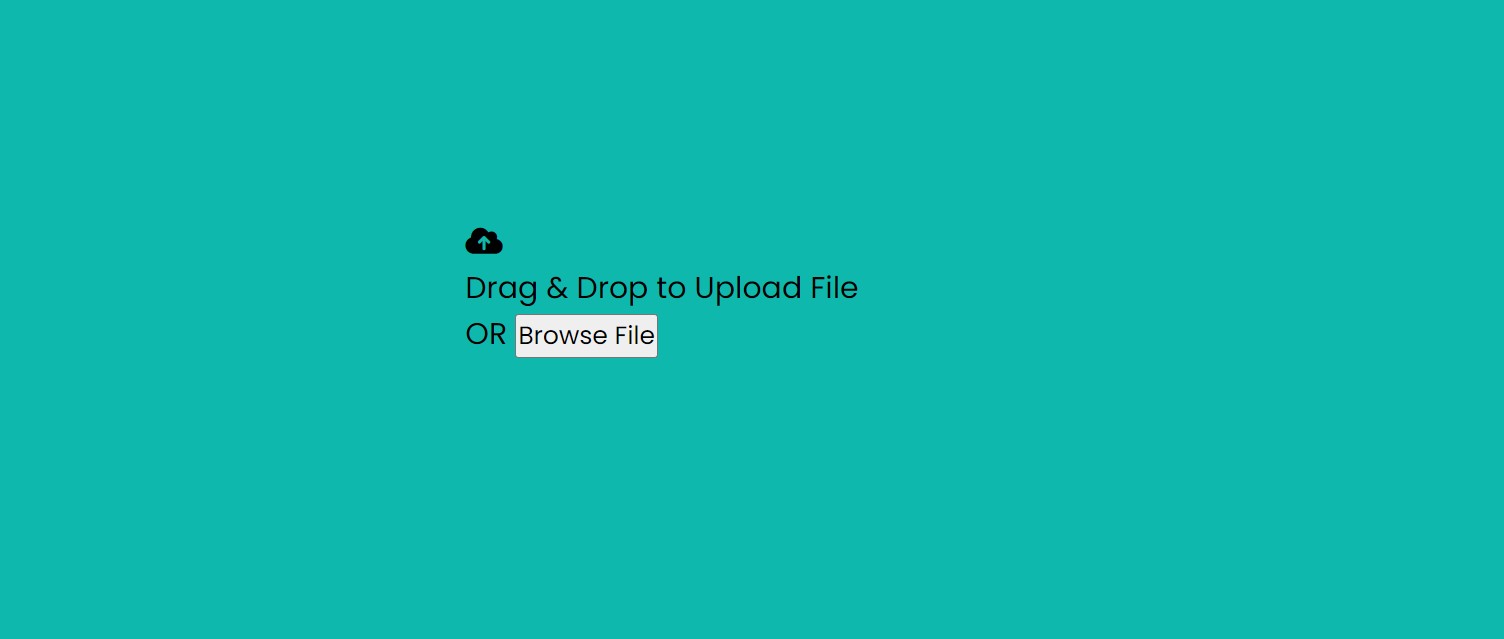 How to create Drag and Drop File Upload by HTML,CSS and js