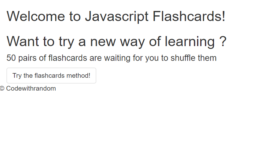 Flashcards Using HTML, CSS, and JavaScript