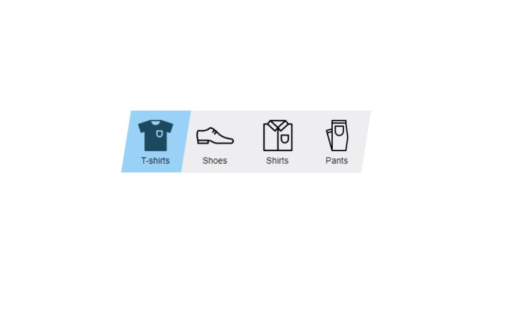 Top 15+ JavaScript Tab Bars Skewed stretchy menu - screenshot