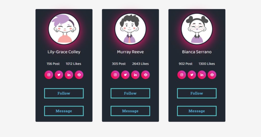 Best 15+ CSS Profile Card Designs