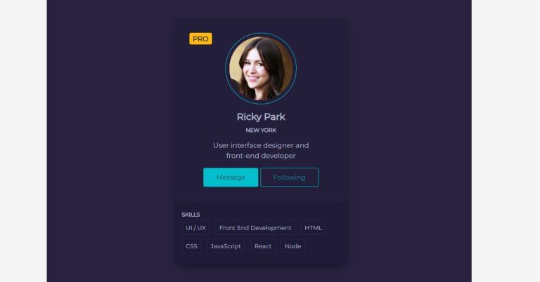 20+ CSS Profile Card Designs (2024 Update)