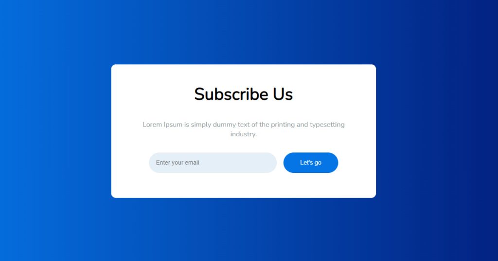 Best 15 CSS Subscribe Form Designs
