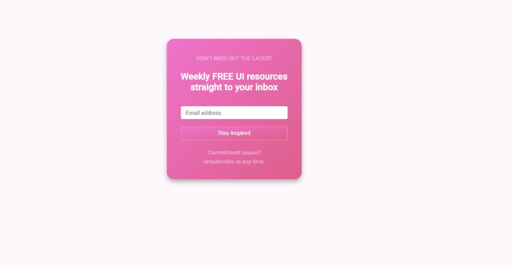 Best 15 CSS Subscribe Form Designs