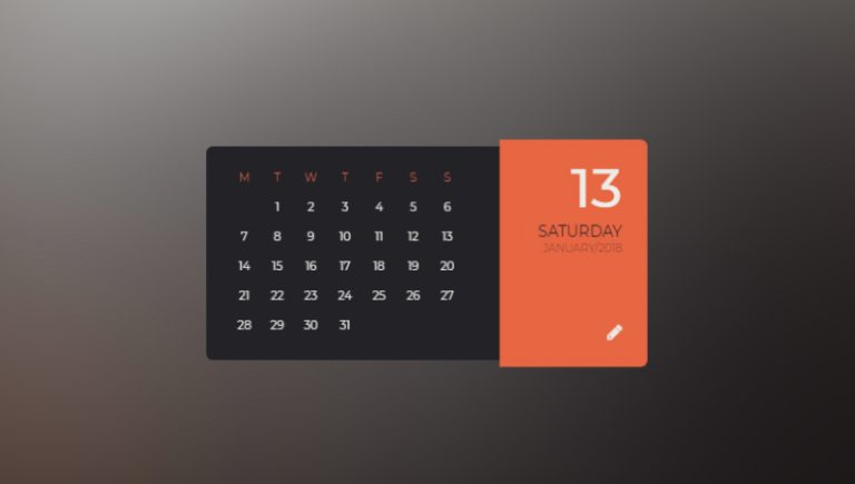 23+ Best CSS Calendar (Demo + Code)