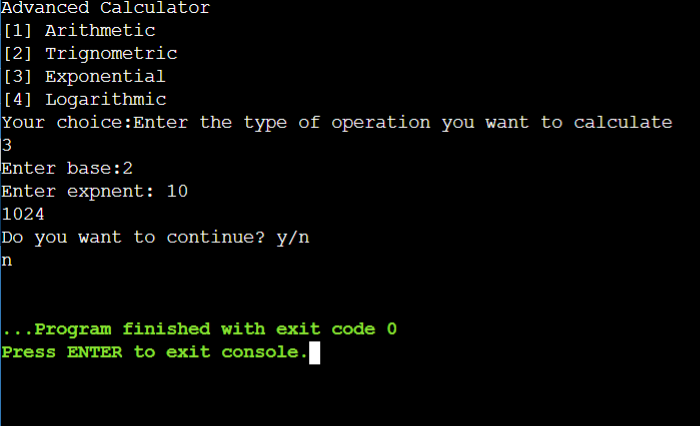 Creating Advanced Calculator using C++ (Source Code)