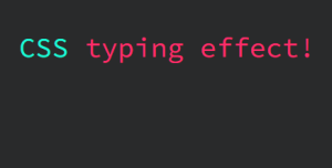 26 CSS Typing Text Effects