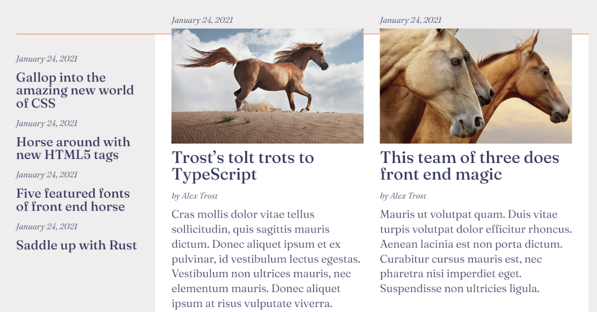 CSS Magazine Layout Examples