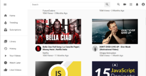 Youtube Clone Using HTML and CSS With Source Code