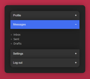 Accordion Menu Using HTML,CSS and JavaScript