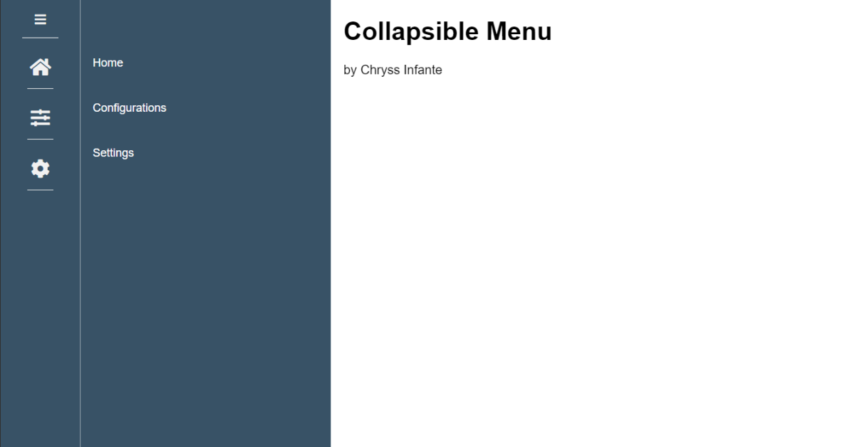 CSS Collapsible Menu