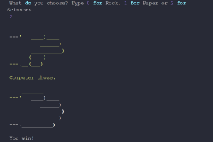 Make a rock, paper, scissors game in Python