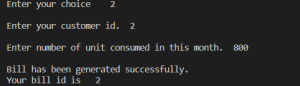 Electricity Bill generator using C++