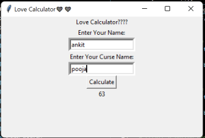 Love Calculator Using Python