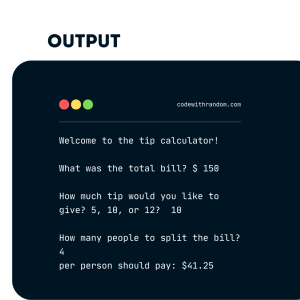 Tip Calculator Using Python