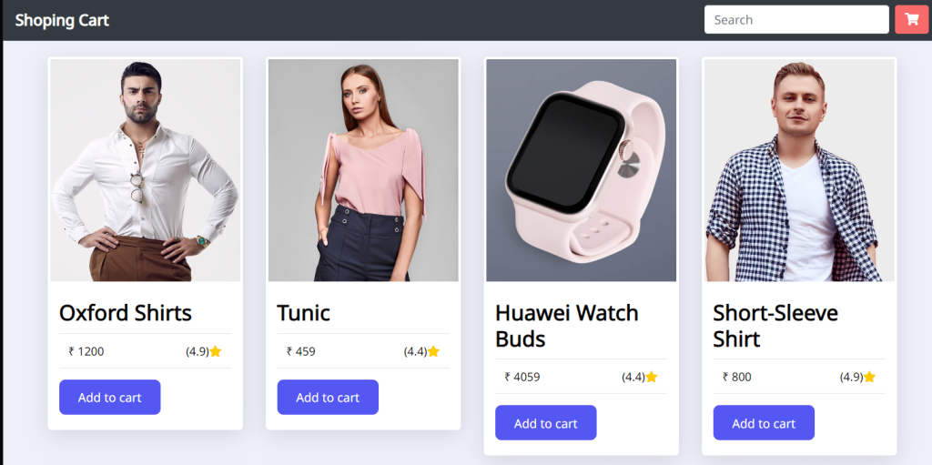 JavaScript Shopping Cart with