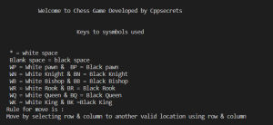 Chess Game in C++
