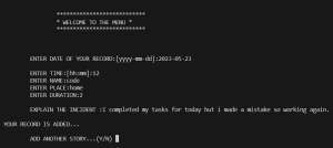 Personal Dairy Management System
Using C++