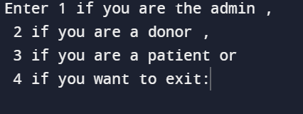 Simple Blood Donation System using C++