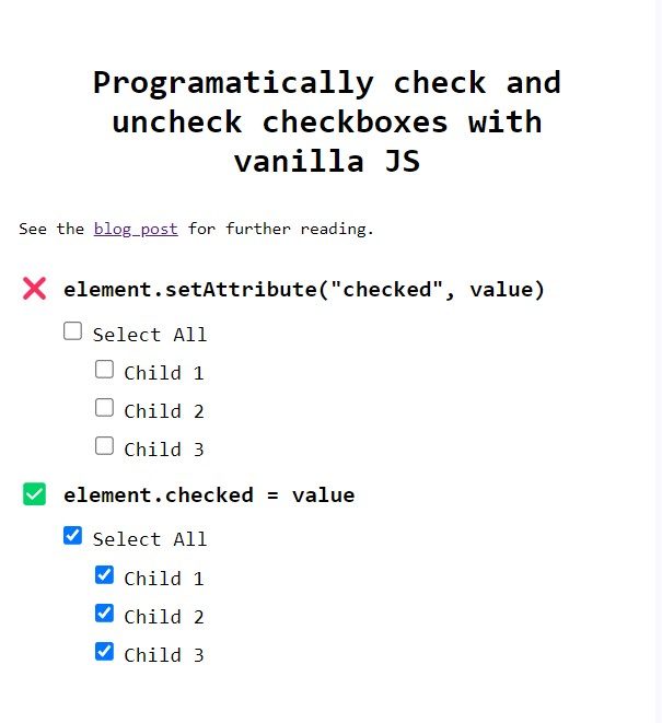  Check/Uncheck Checkbox with JavaScript