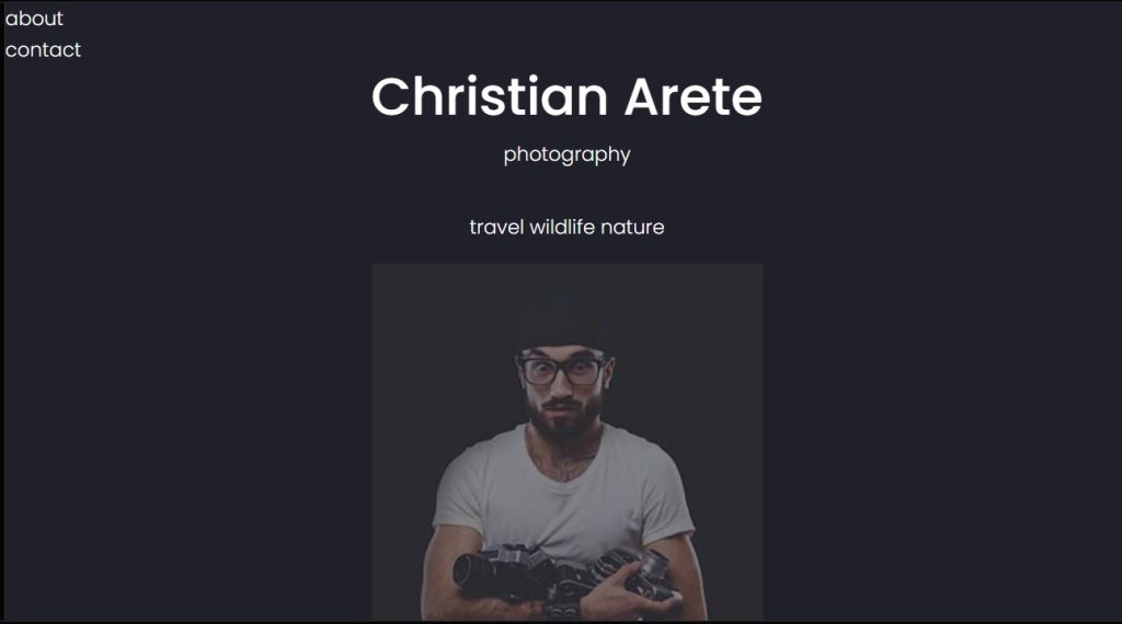 Photography Website Using HTML and CSS