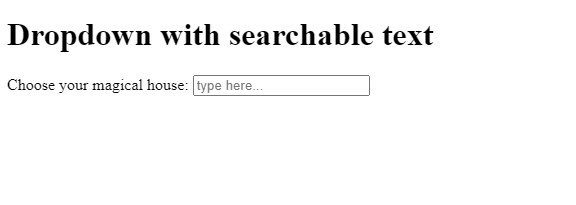 Drop-Down With Search Box Using HTML and CSS