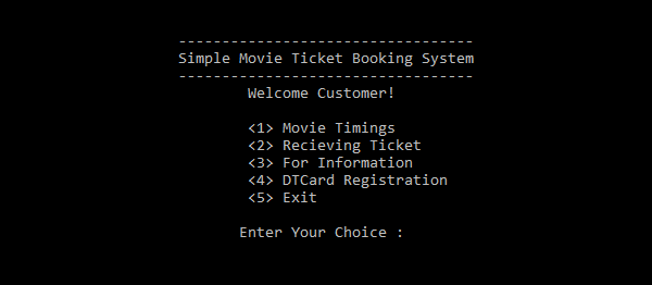 Cinema Booking System using C++ (With Source Code ) movie ticket booking system project in c++