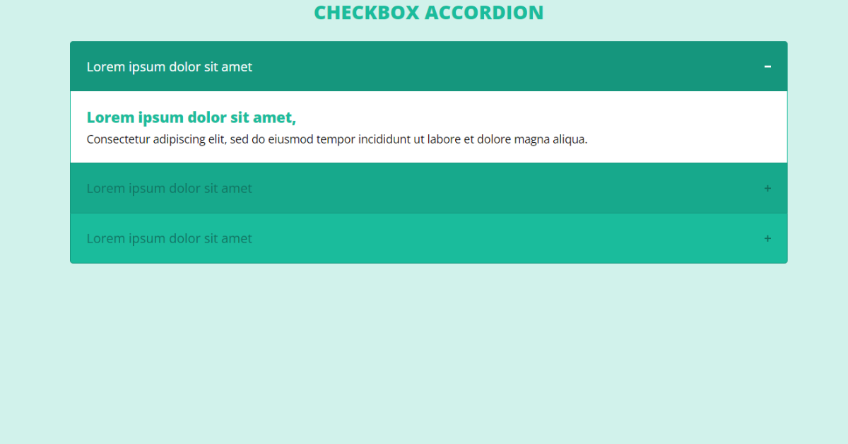Accordion Using Only Html And Css