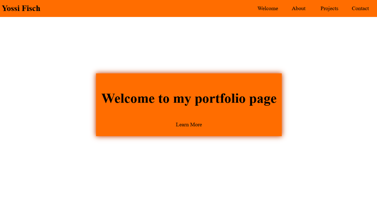 Portfolio webpage using HTML and CSS