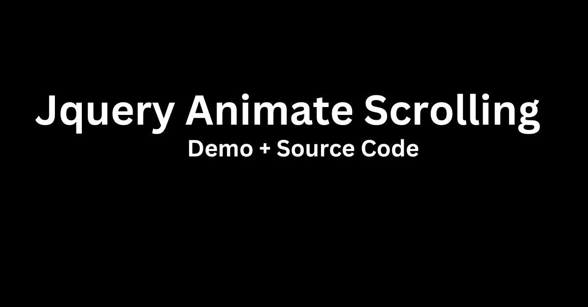 jquery animate scrolling