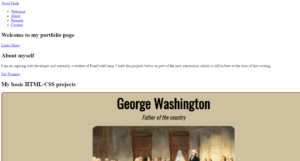 Simple Portfolio webpage using HTML and CSS 2023 edition