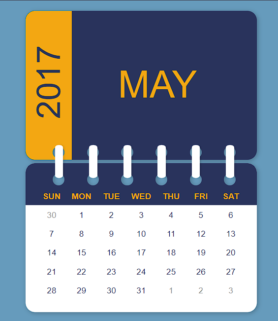 15+ CSS Calendars 15+ CSS Calendars