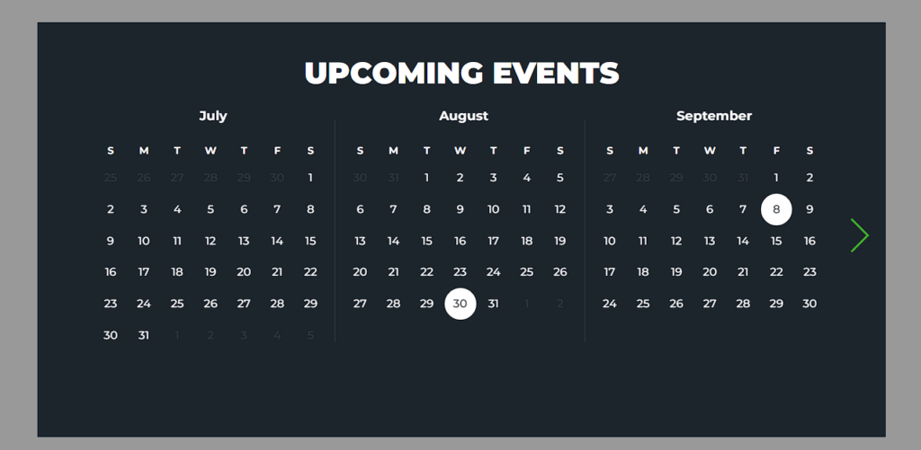 15+ CSS Calendars 15+ CSS Calendars