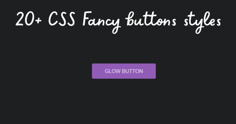 CSS Fancy buttons styles