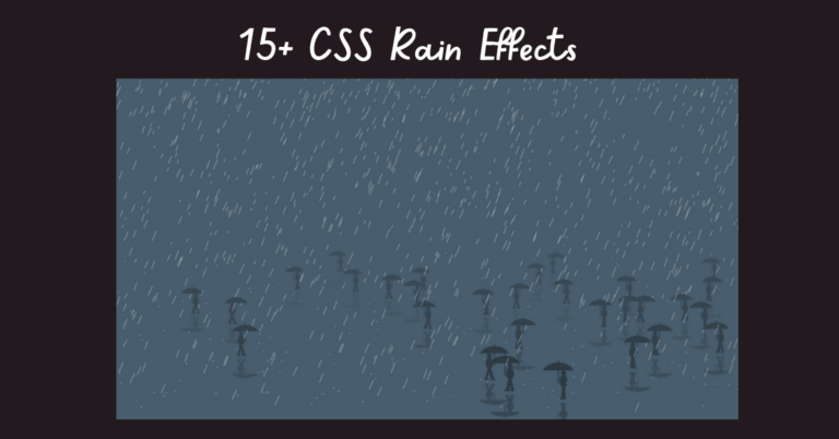 CSS Rain Effects