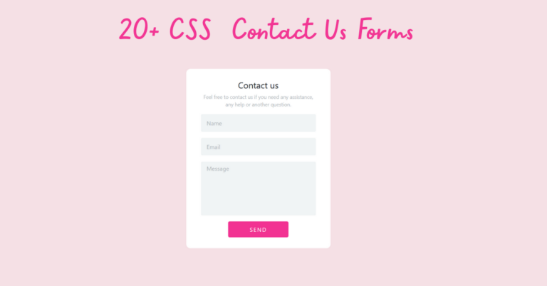 CSS Contact Us Forms