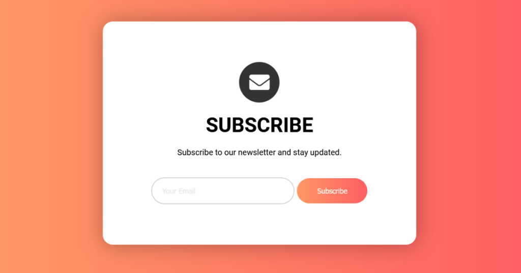 15+ CSS Subscribe Forms