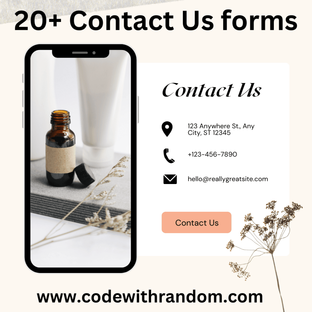 20+ Contact Us Forms - CodeWithRandom