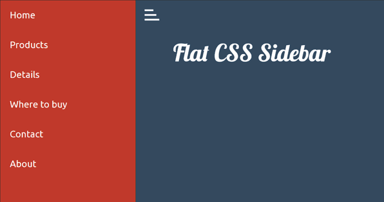 20+ CSS Sidebar Styles - CodeWithRandom