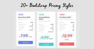 Read more about the article 20+ Bootstrap Pricing Styles