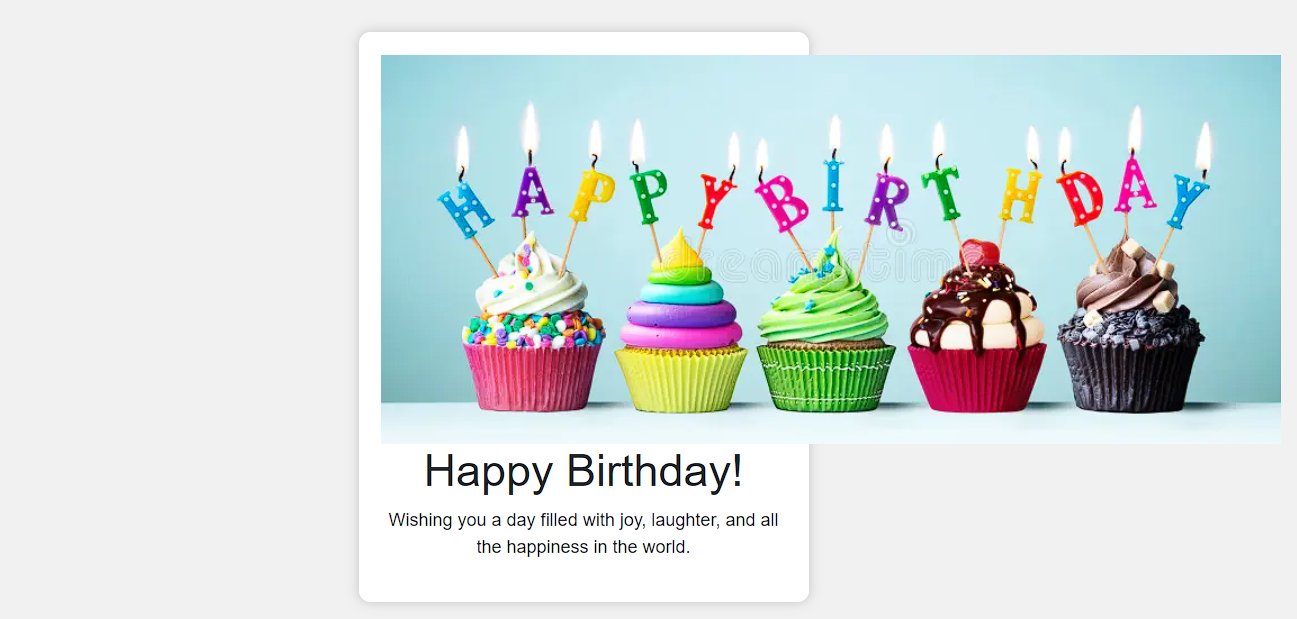 Happy Birthday Wishes Using HTML and CSS