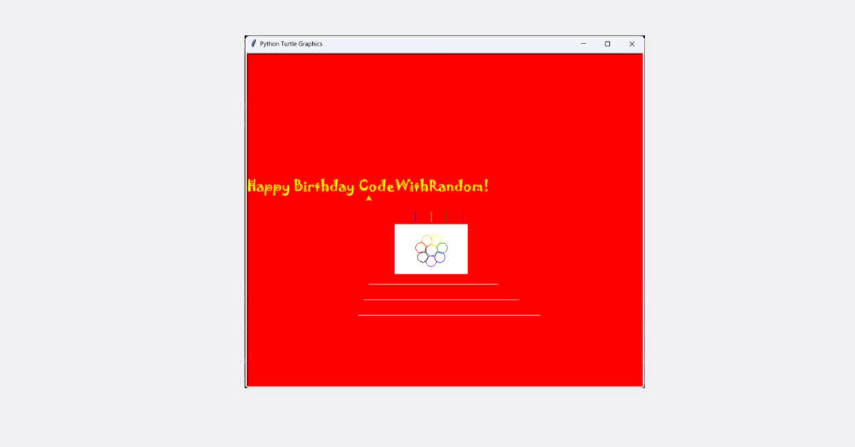 Birthday Wish Using Python Code
