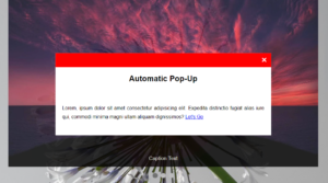 automatic popup window