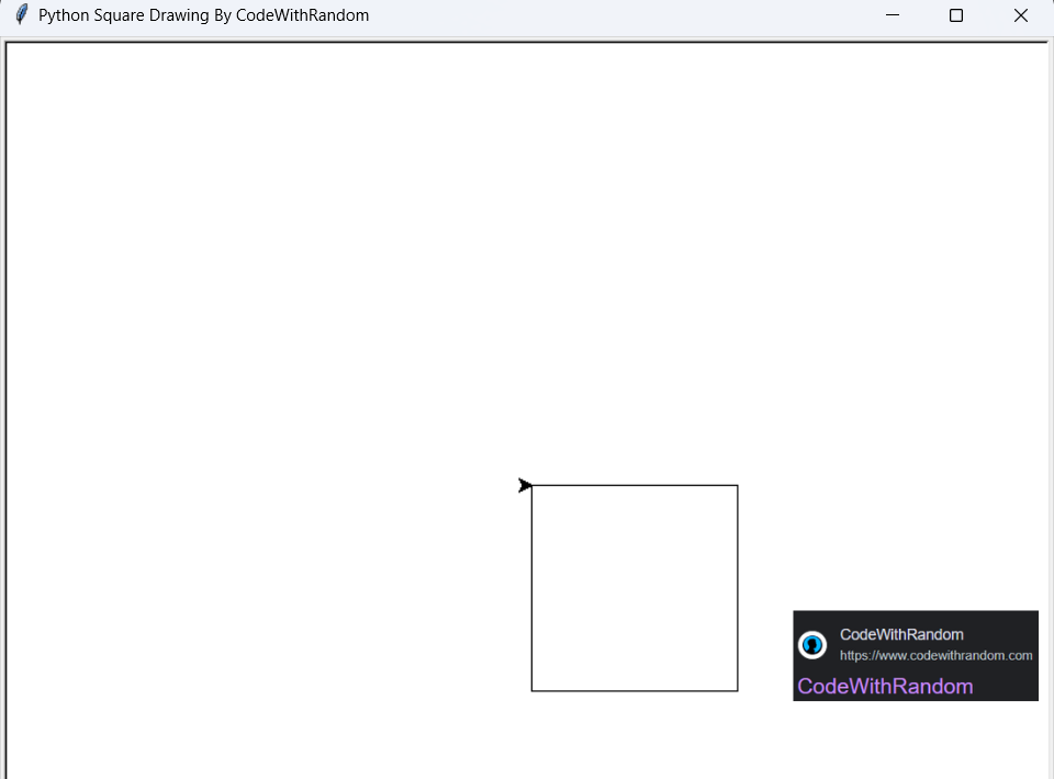 Draw Square in Turtle Python - CodeWithRandom