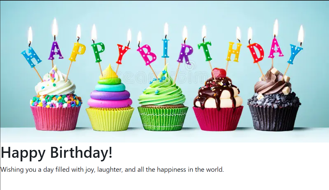 Happy Birthday Wishes Using HTML and CSS