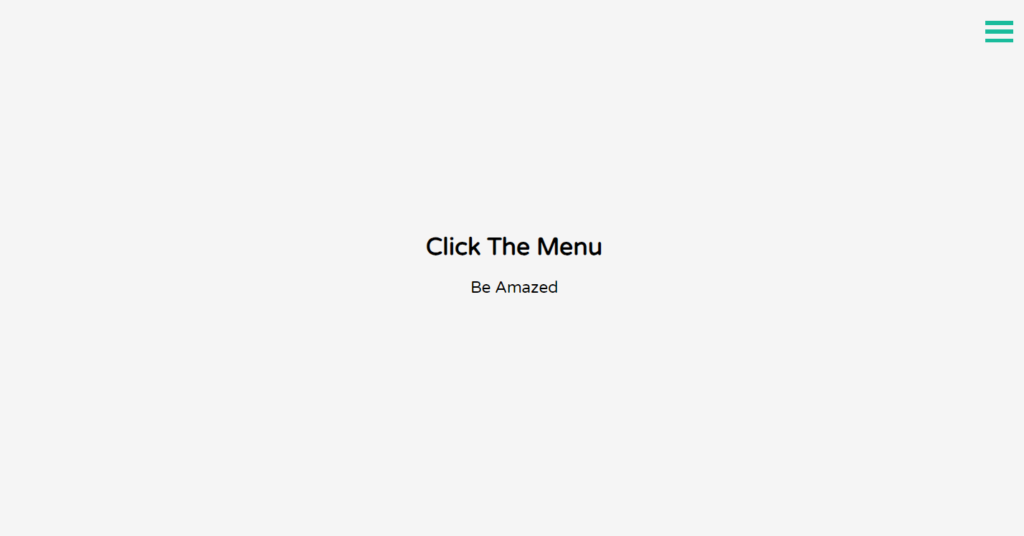 Full-Screen Overlay Hamburger Menu