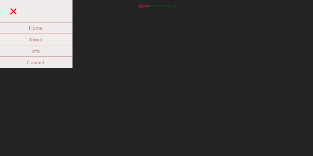 Simple Hamburger Menu only using HTML and CSS.