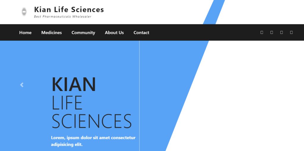 First Webpage Hamburger Menu